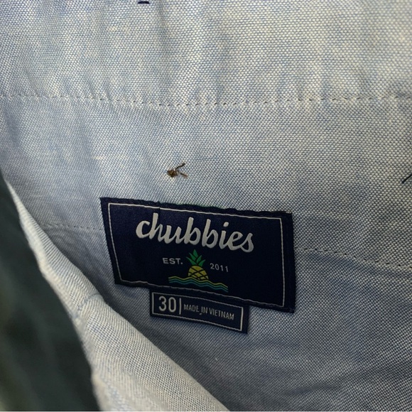 Chubbies Men Size 30 The Armadas 7.0 Flat Front Stretch Twill Shorts Navy - Picture 3 of 3